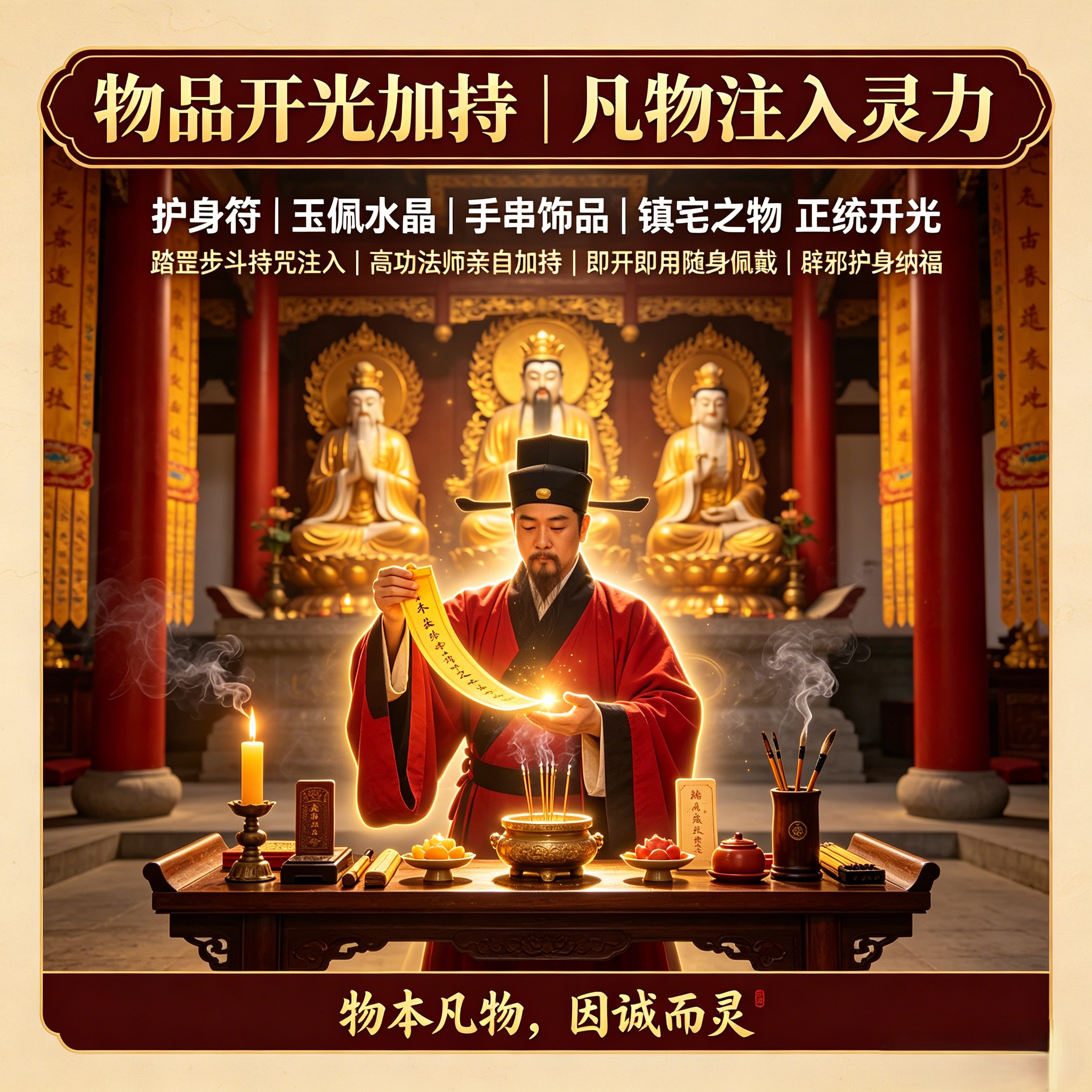 为神像/物品开光（法会）